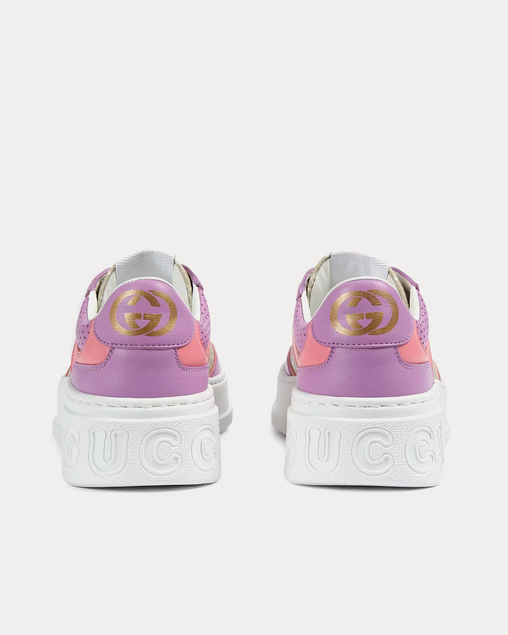 Gucci GG Supreme Canvas Pink / Purple Low Top Sneakers - 4