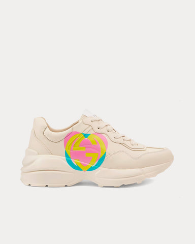 Gucci Rhyton Heart Ivory Low Top Sneakers