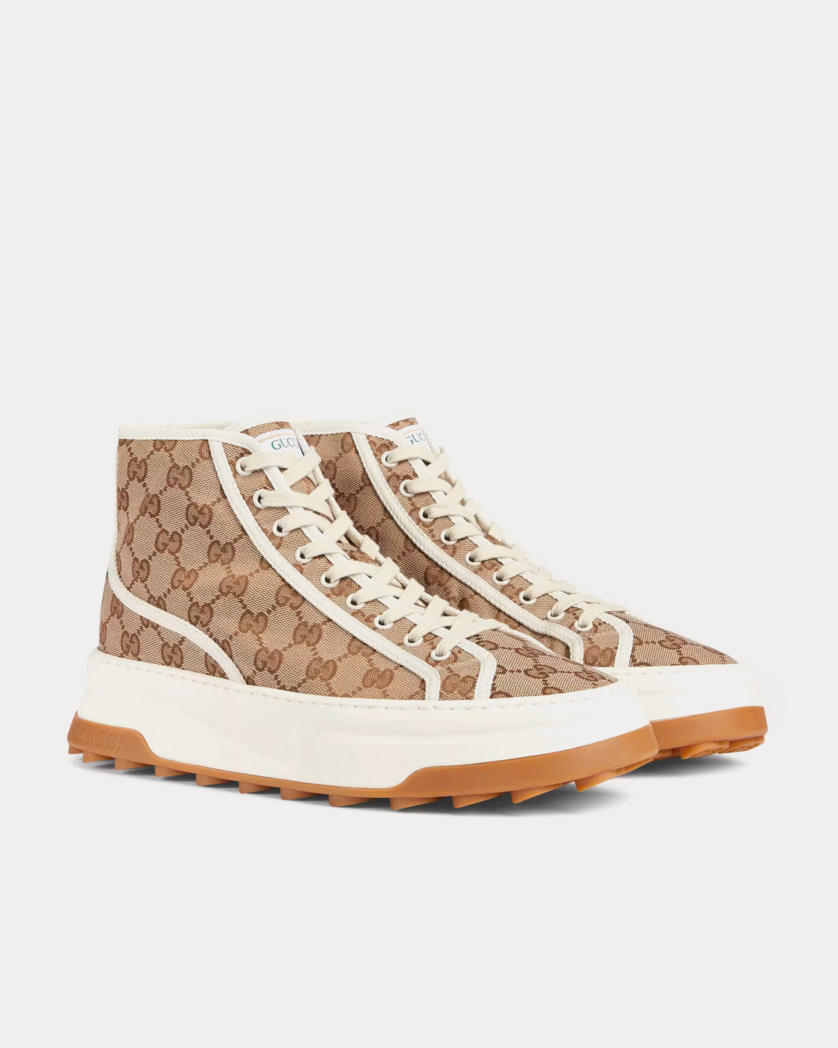 Gucci GG Original Canvas Beige / Ebony High Top Sneakers - 3