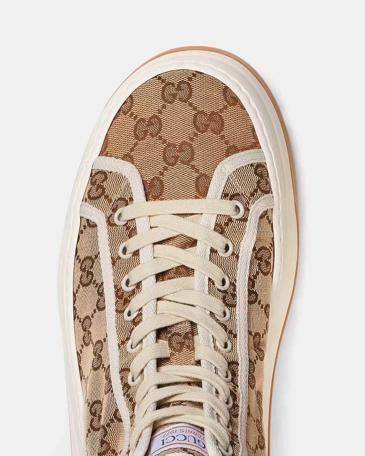 Gucci GG Original Canvas Beige / Ebony High Top Sneakers - 5