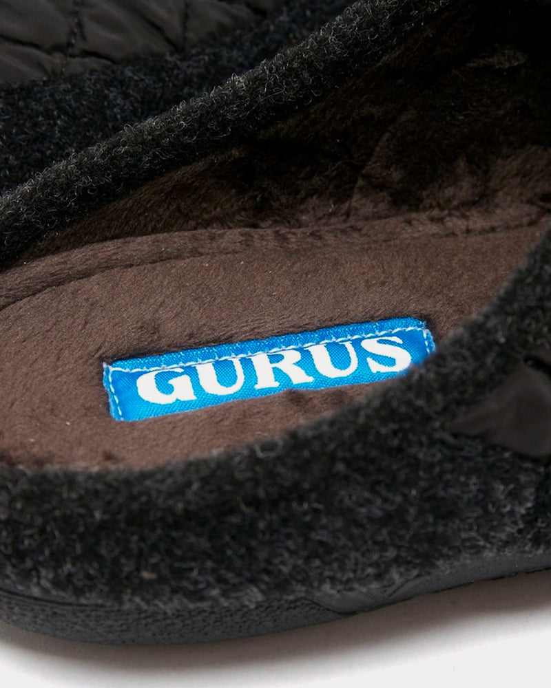 Gurus Room House Mule Black Slip Ons - 4