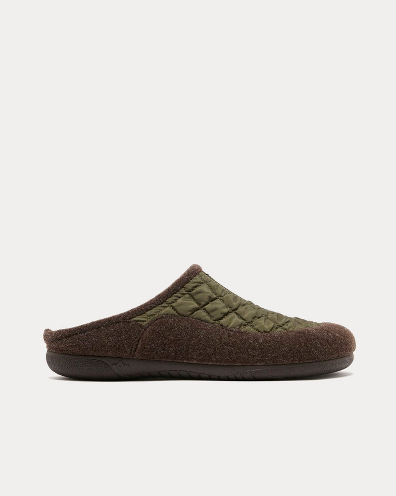 Gurus Room House Mule Green Slip Ons - 1