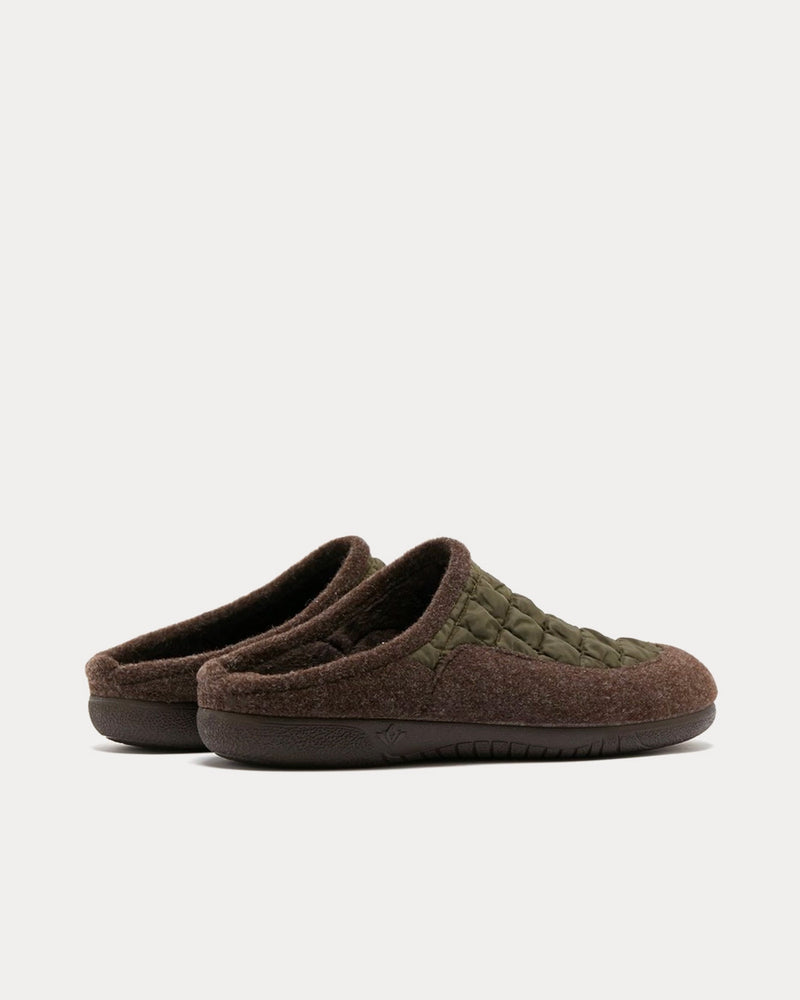 Gurus Room House Mule Green Slip Ons - 3