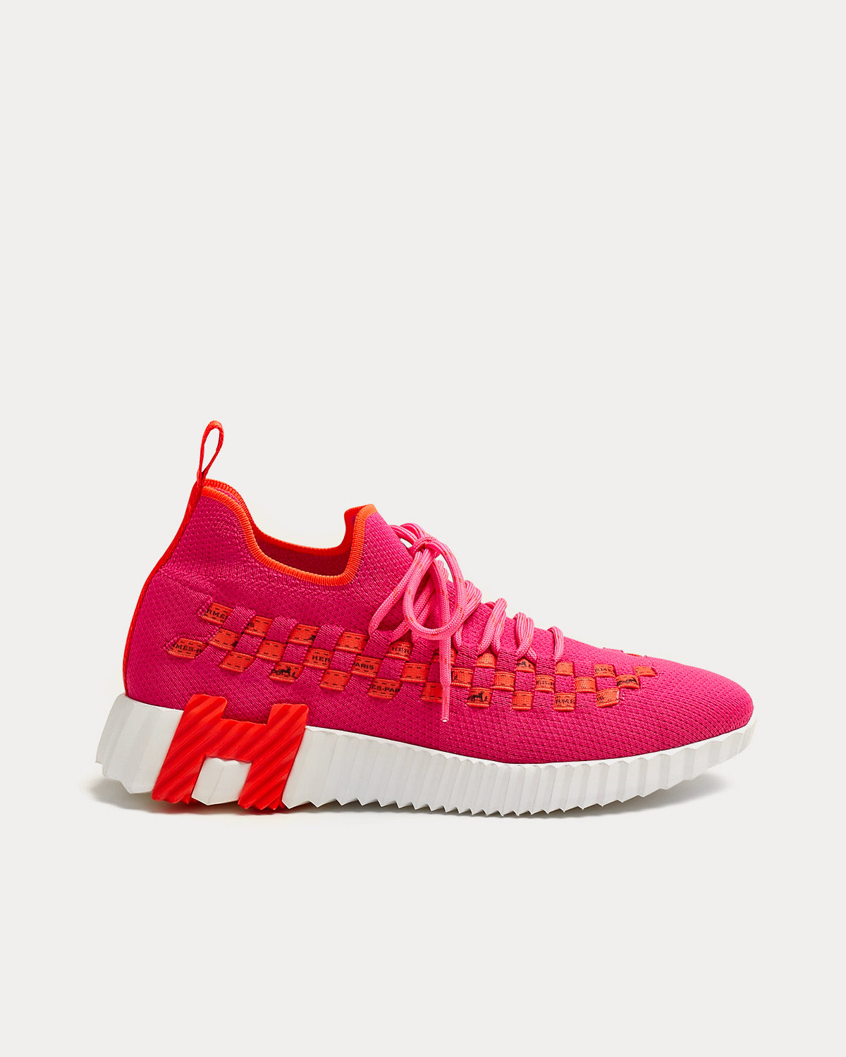 Hermès Flex Rose Framboise / Orange Low Top Sneakers - 1