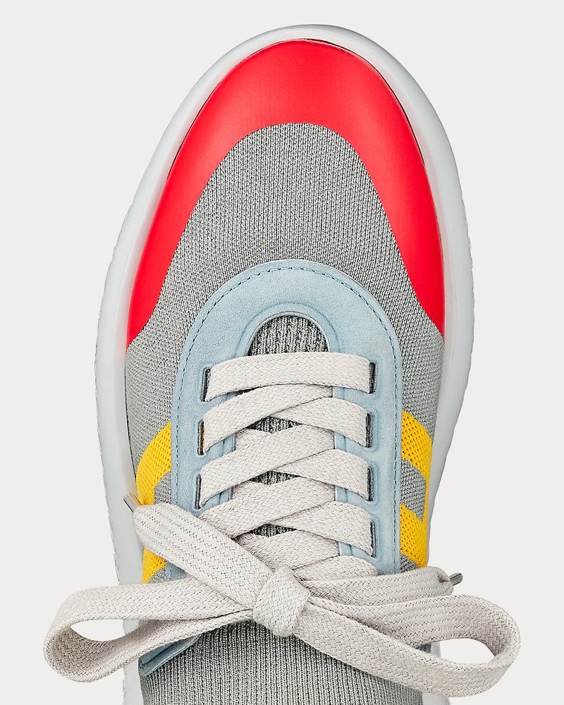 Hermès Crew Multicolore Gris Orage Low Top Sneakers - 4