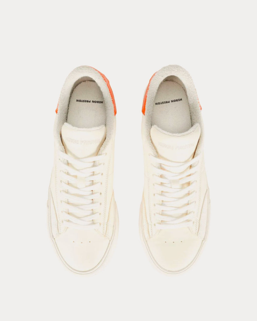 Heron Preston Vulcanized Low White / Orange Low Top Sneakers 