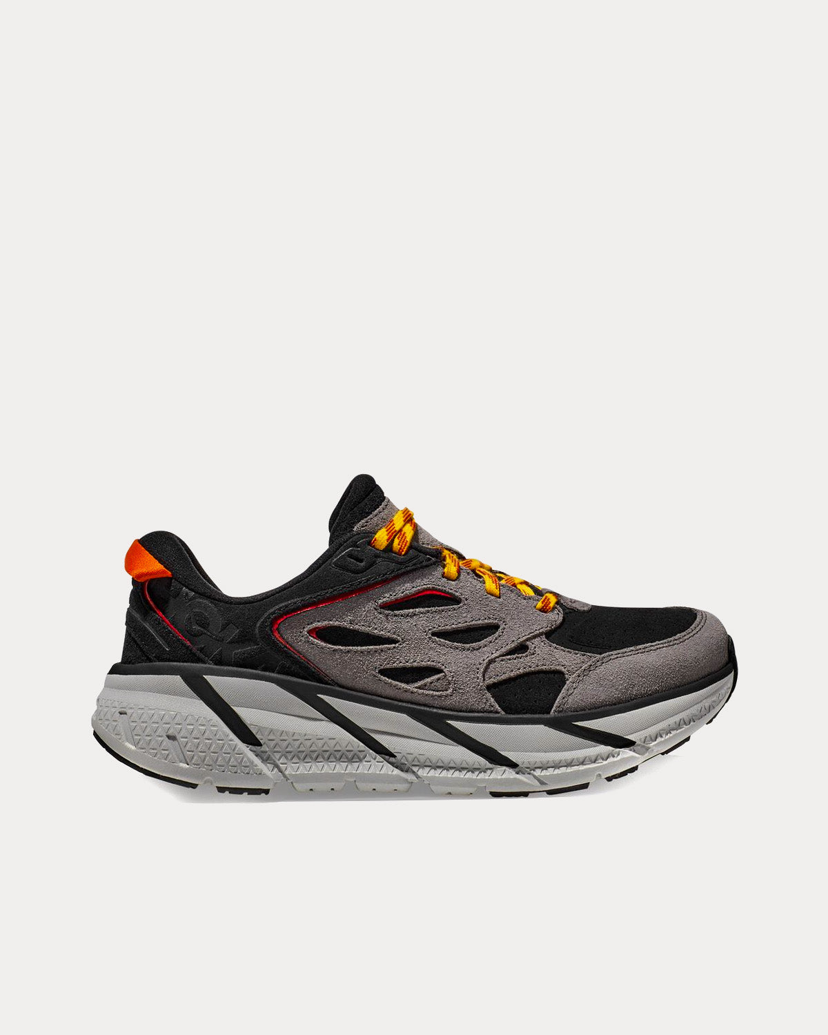 Hoka Clifton L Suede Black / Lunar Rock Running Shoes - Sneak in Peace