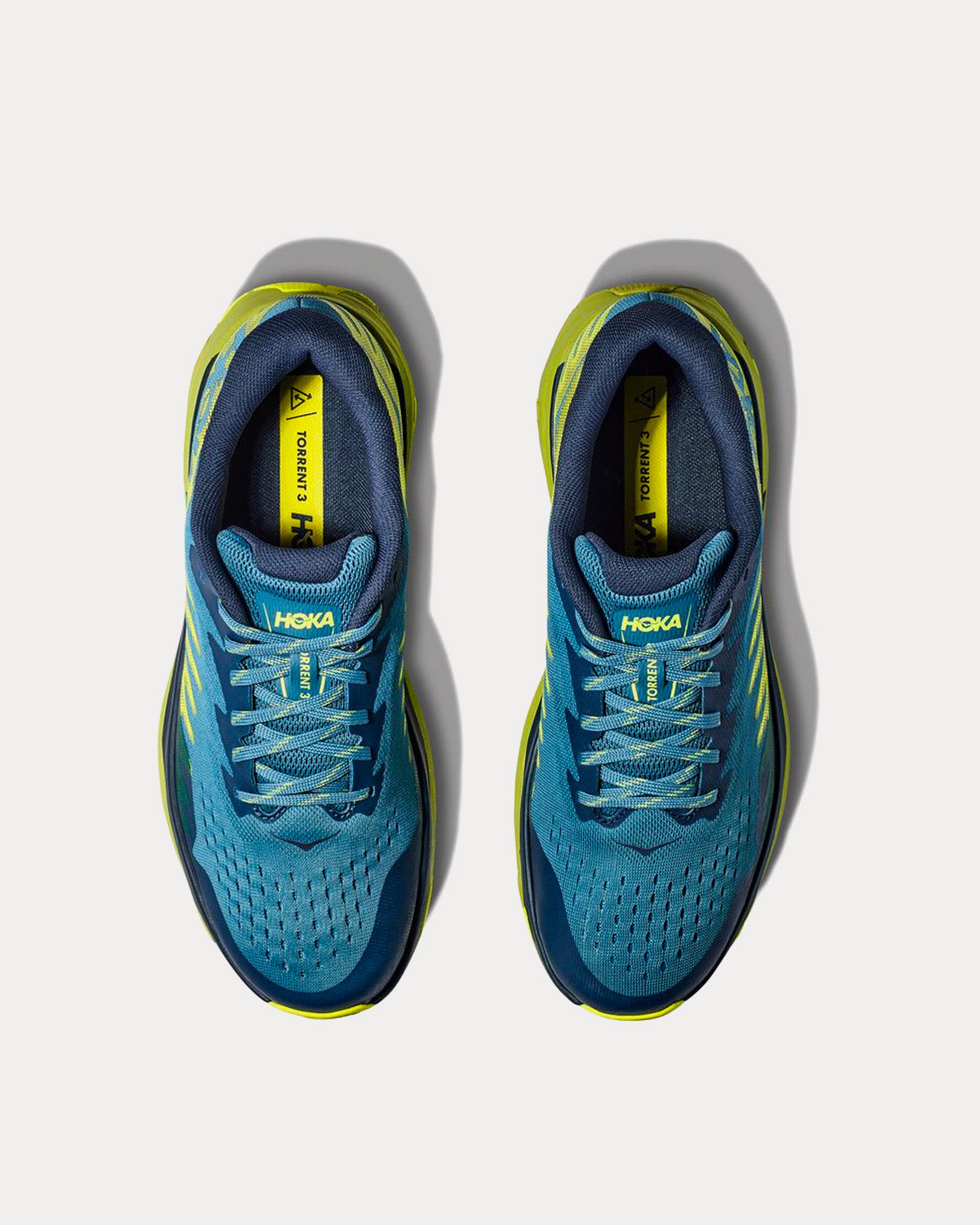 Hoka Torrent 3 Bluesteel / Dark Citron Running Shoes - 2