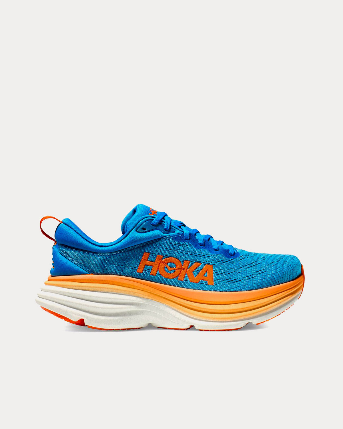 Hoka Bondi 8 Coastal Sky / Vibrant Orange Running Shoes - 1