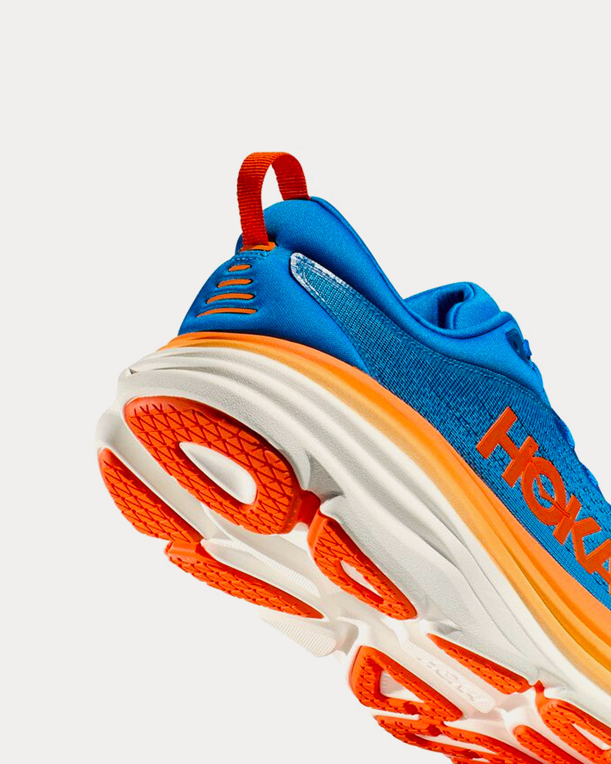 Hoka Bondi 8 Coastal Sky / Vibrant Orange Running Shoes - 3