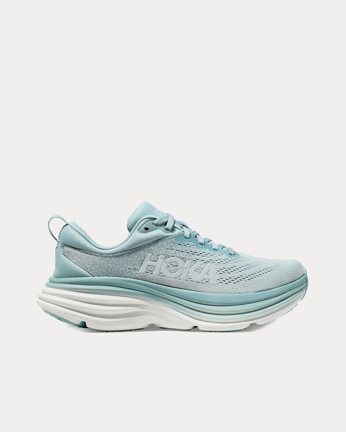 Hoka Bondi 8 Cloud Blue / Ice Flow Running Shoes - 1