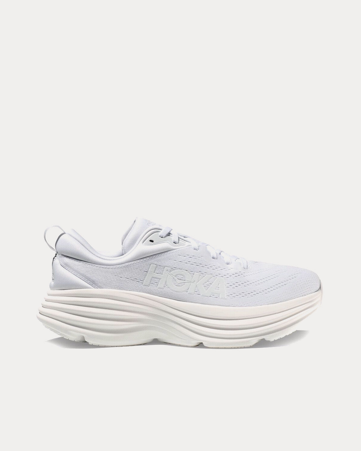 Hoka Bondi 8 White / White Running Shoes - 1