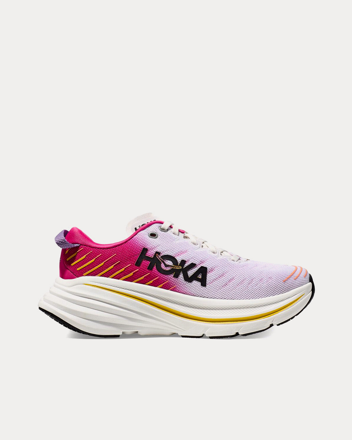 Hoka Bondi X Blanc De Blanc / Pink Yarrow Running Shoes - 1