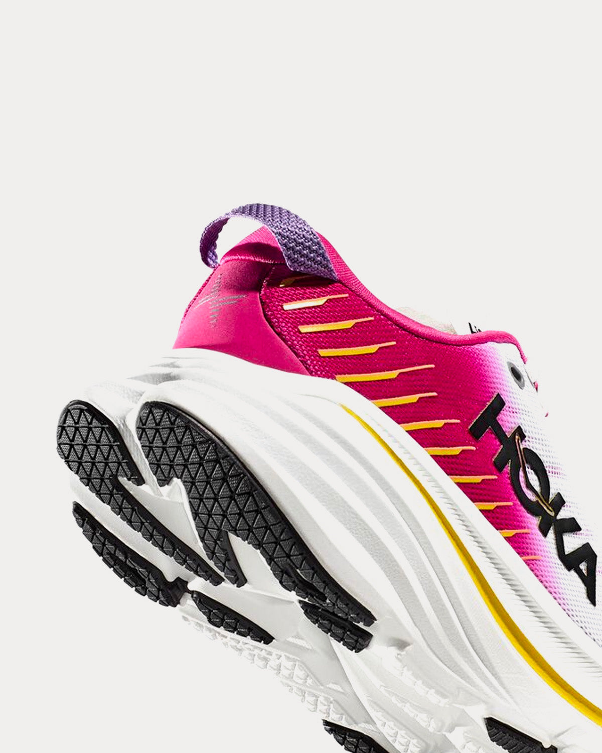 Hoka Bondi X Blanc De Blanc / Pink Yarrow Running Shoes - 3