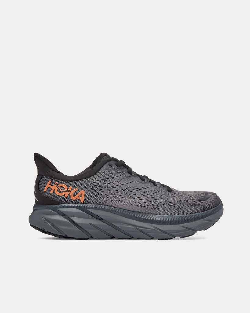 Hoka Clifton 8 Anthracite / Copper Running Shoes - Sneak in Peace