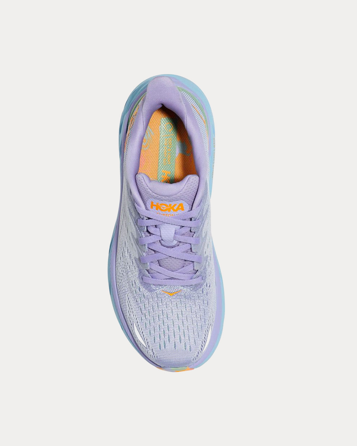 Hoka Clifton 8 Baby Lavender / Smoke Green Running Shoes - 2