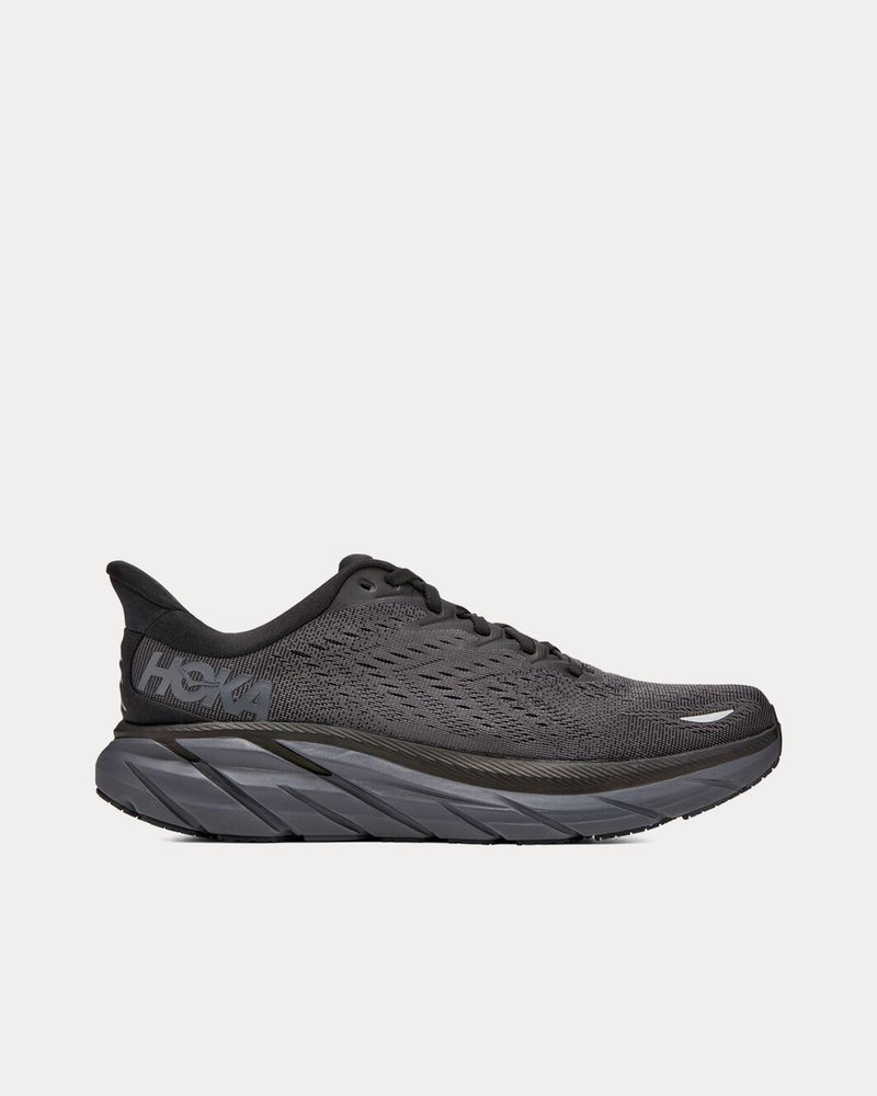 Hoka Clifton 8 Black / Black Running Shoes - 1