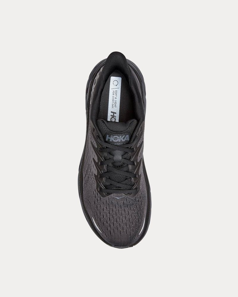 Hoka Clifton 8 Black / Black Running Shoes - 2