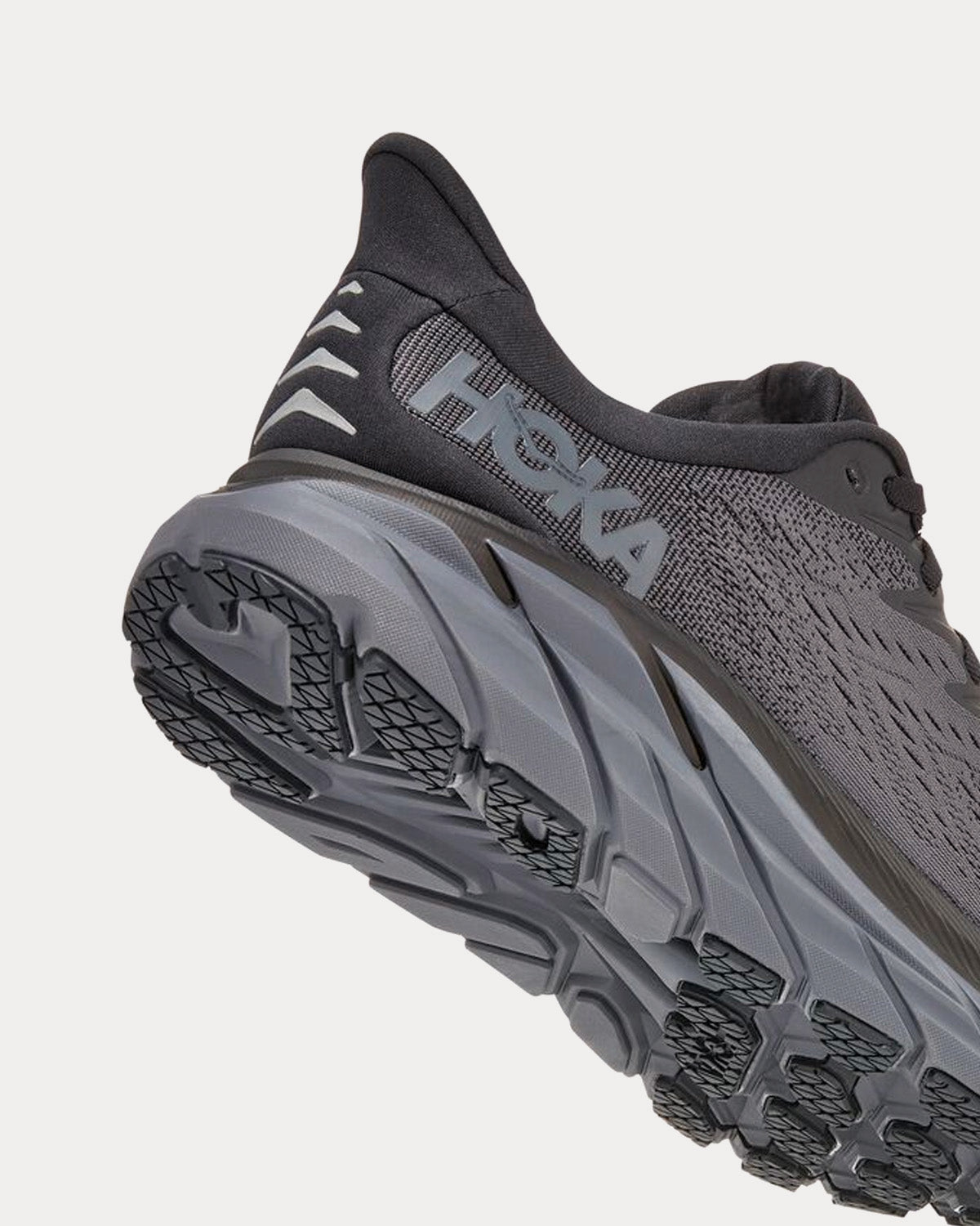 Hoka Clifton 8 Black / Black Running Shoes - 3