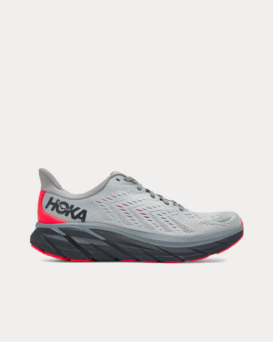 Hoka Clifton 8 Sharkskin / Diva Pink Running Shoes