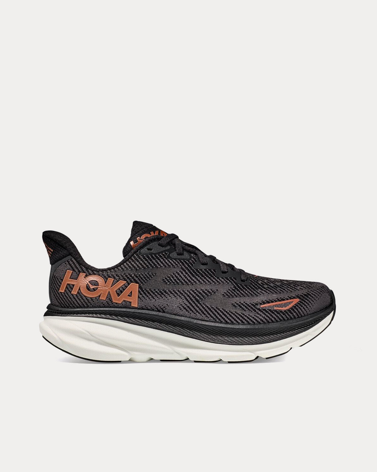 Hoka Clifton 9 Black / Copper Running Shoes - 1