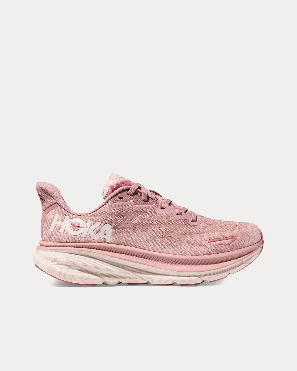 Hoka Clifton 9 Pale Mauve / Peach Whip Running Shoes - 1