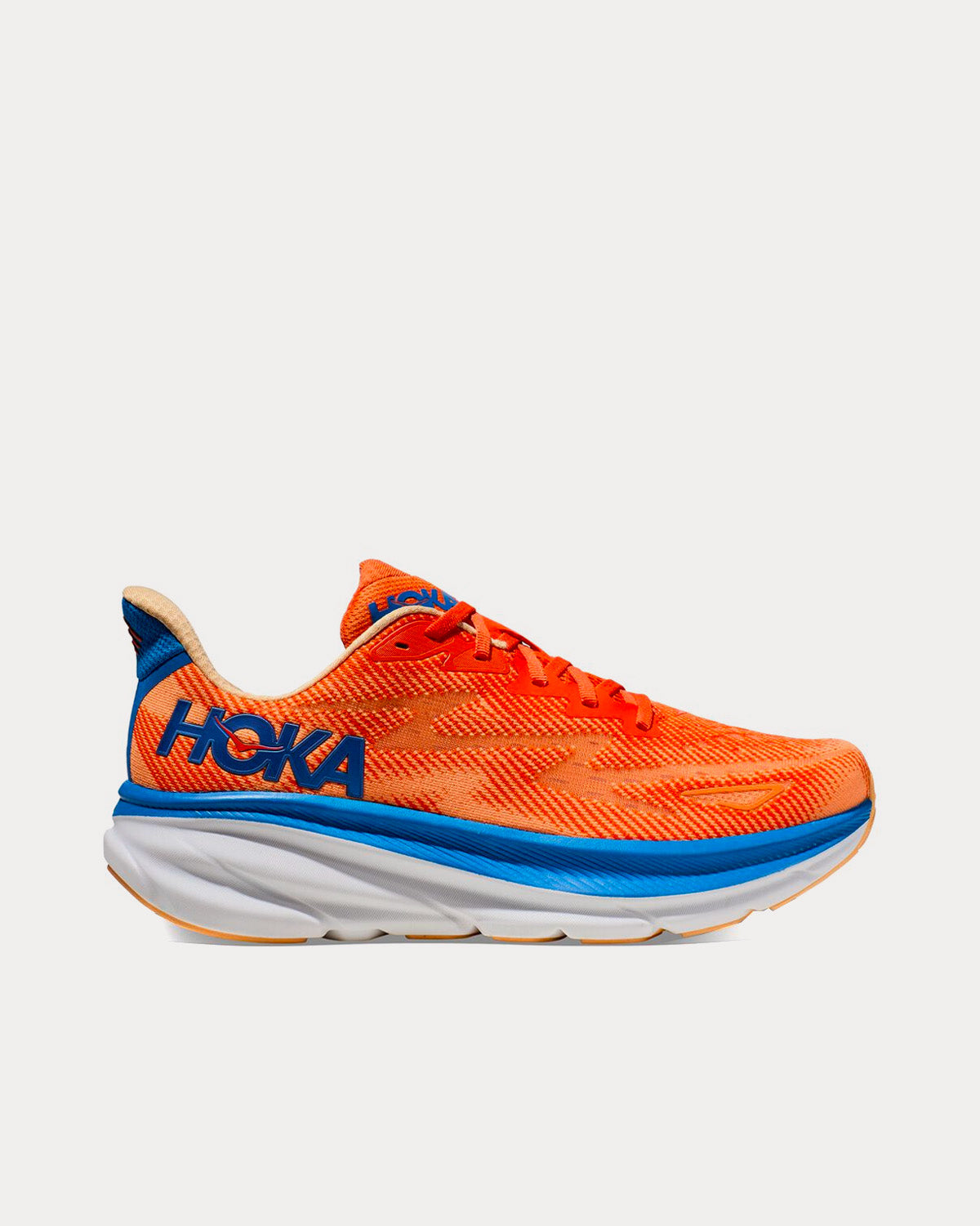 Hoka - Clifton 9 Vibrant Orange / Impala Running Shoes