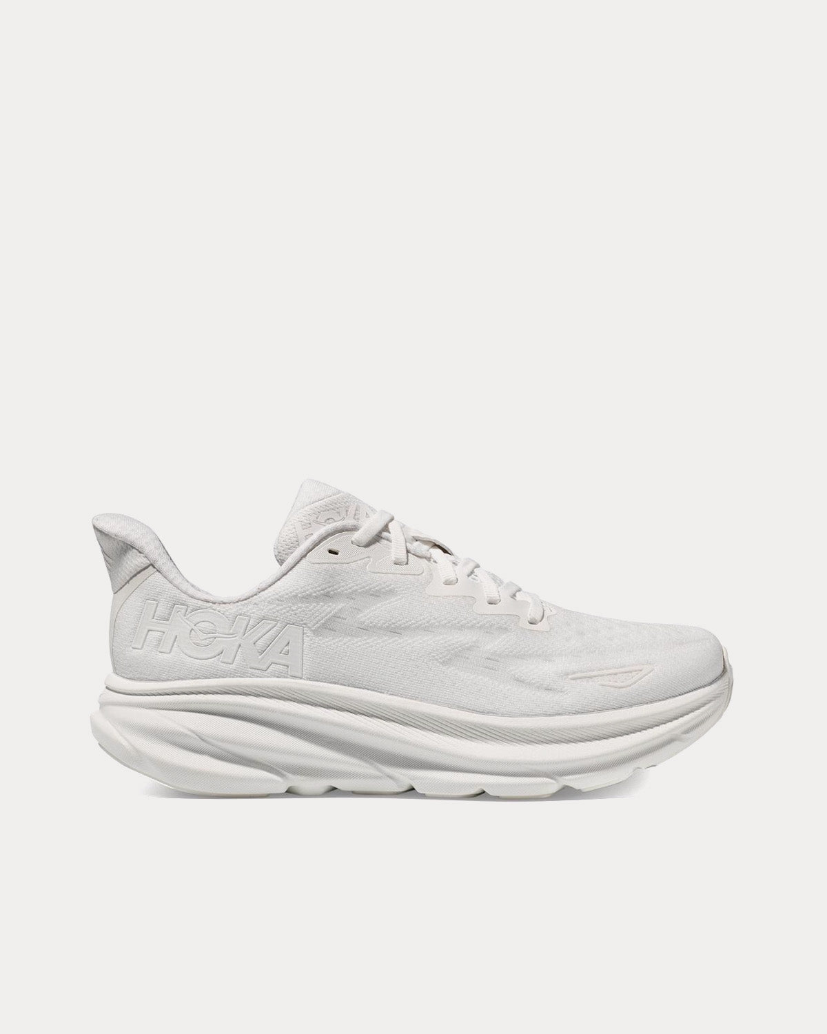 Hoka - Clifton 9 White / White Running Shoes