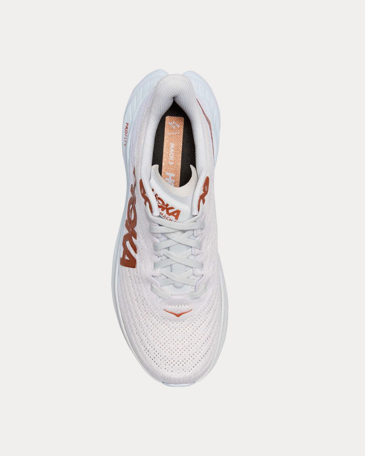 Hoka Mach 5 White / Copper Running Shoes - 2