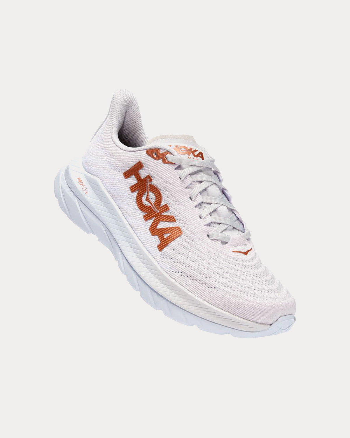 Hoka Mach 5 White / Copper Running Shoes - 3