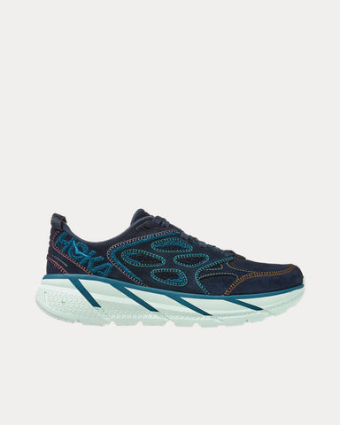 Hoka Clifton L Embroidery Outer Space / Blue Coral Running Shoes