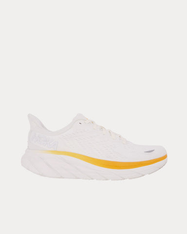 Hoka Clifton 8 Blazing Orange / Bright White Running Shoes