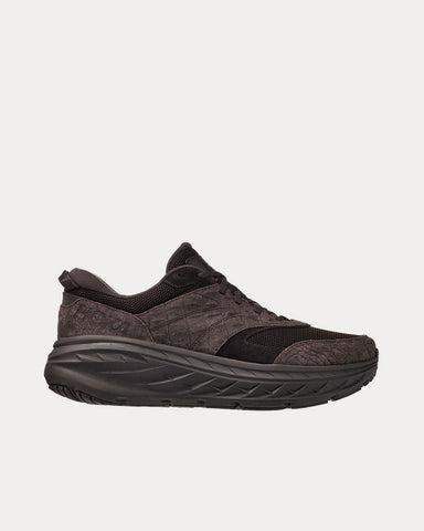 Hoka x Engineered Garments Bondi L Brown Croc Leather Running Shoes