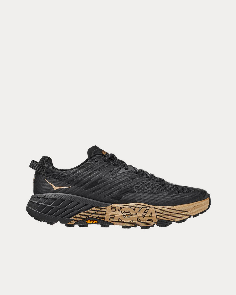 Hoka Speedgoat 4 Black / Gold Running Shoes - 1