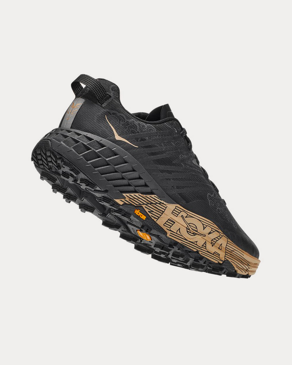 Hoka Speedgoat 4 Black / Gold Running Shoes - 4