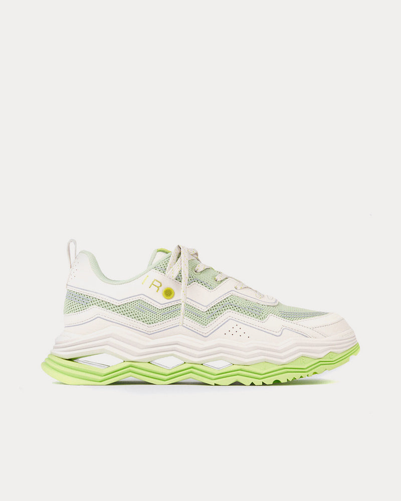 IRO Wave Chunky White / Green Low Top Sneakers - 1