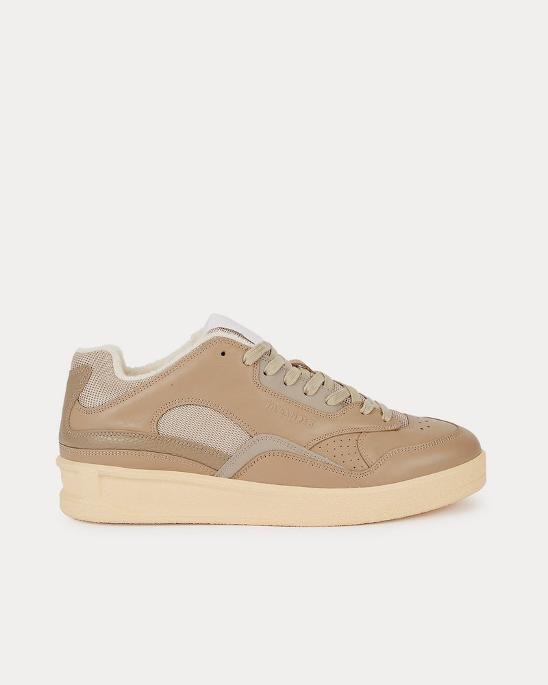 Jil Sander Basket Taupe Low Top Sneakers - 1