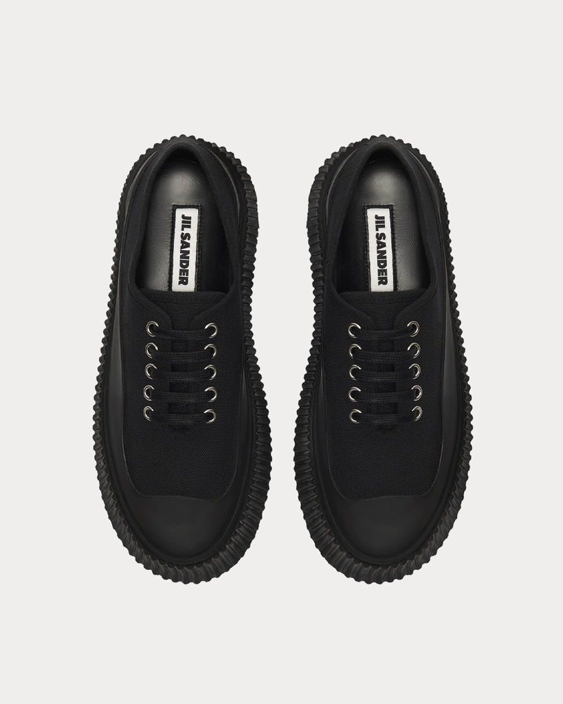 Jil Sander Oxford Canvas Black Low Top Sneakers - Sneak in Peace