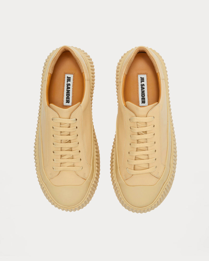 Jil Sander Platform Sole Beige Low Top Sneakers - 2