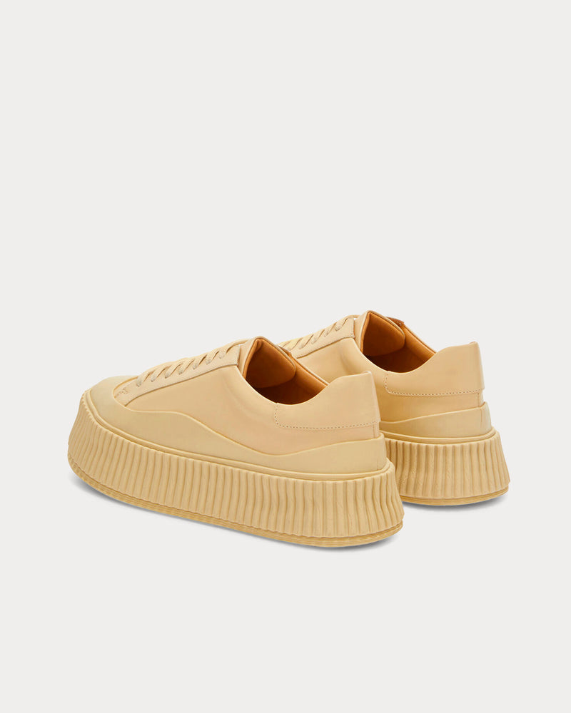 Jil Sander Platform Sole Beige Low Top Sneakers - 4