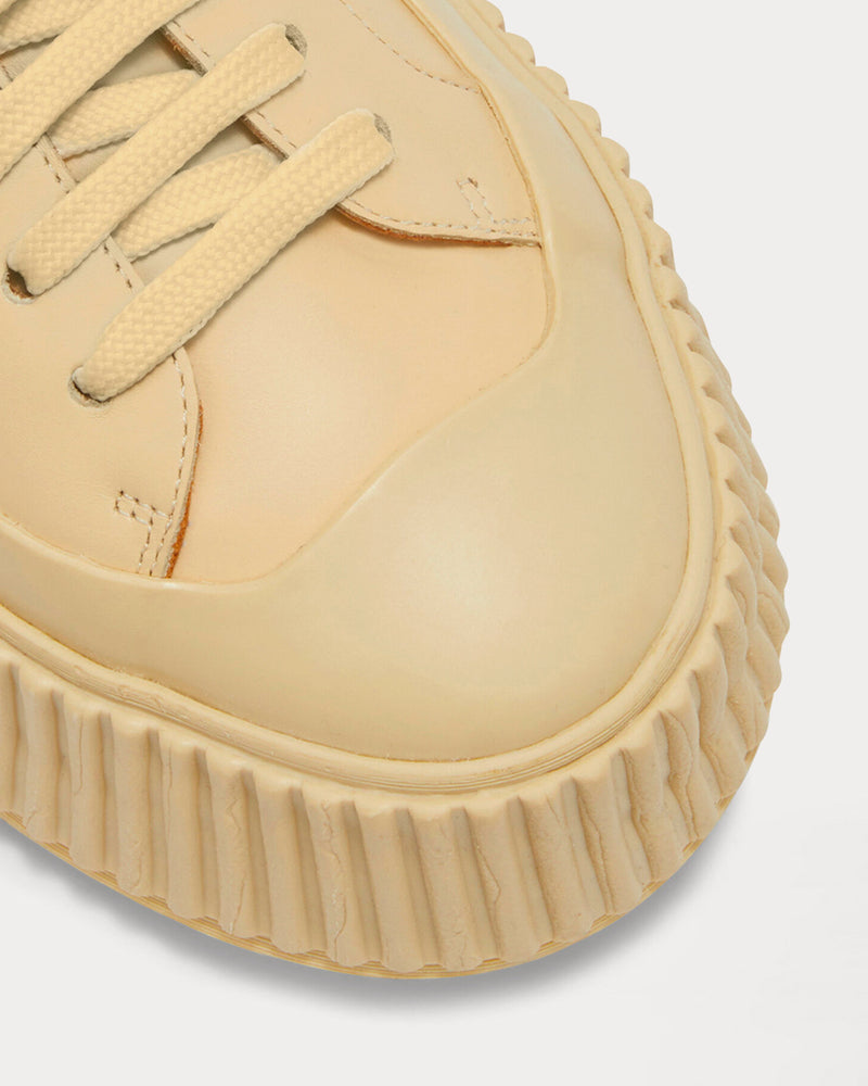 Jil Sander Platform Sole Beige Low Top Sneakers - 5