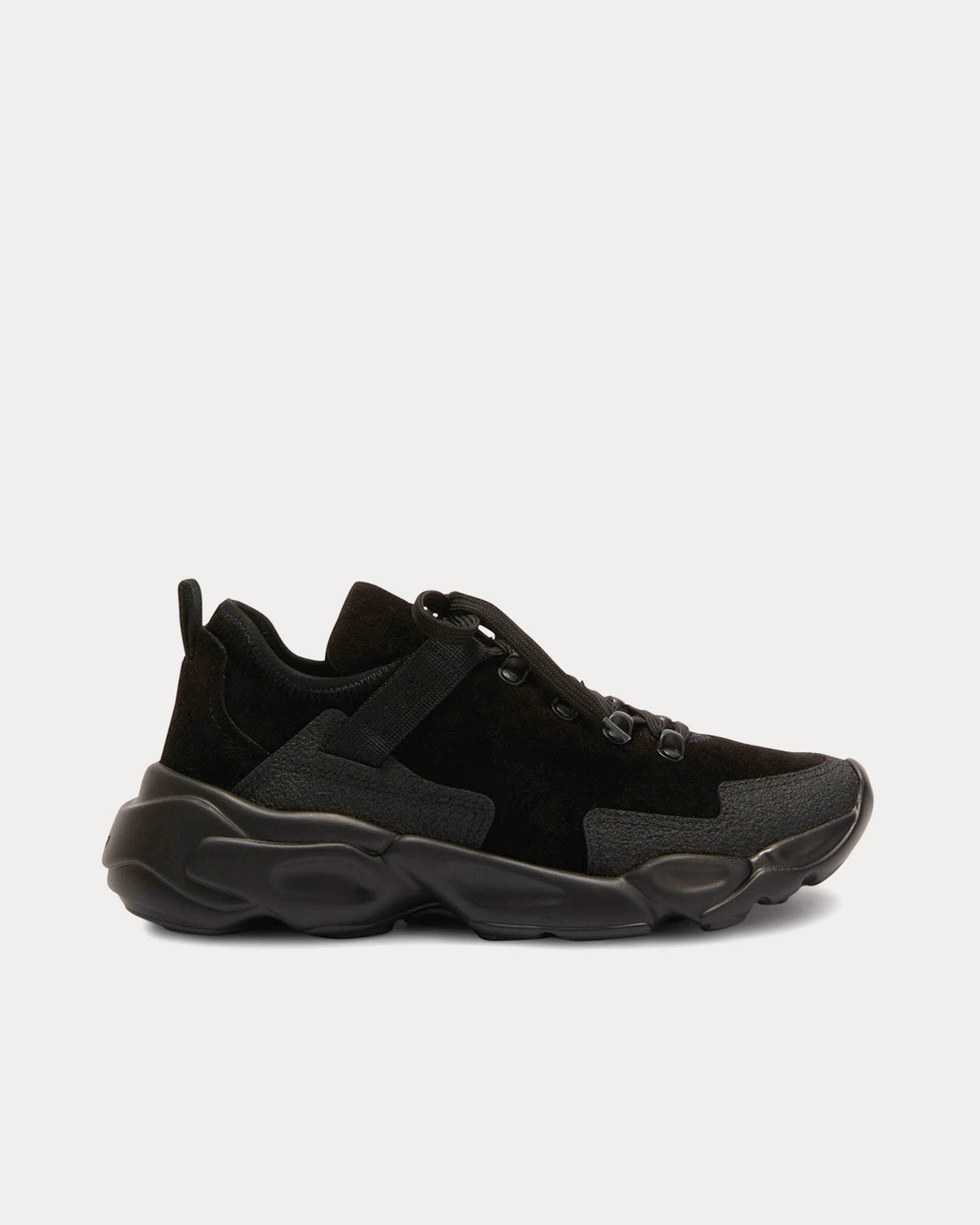 Jil Sander Suede Leather Black Low Top Sneakers - 1