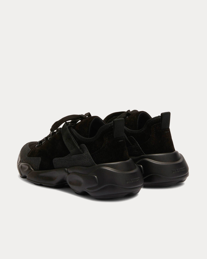 Jil Sander Suede Leather Black Low Top Sneakers - 4