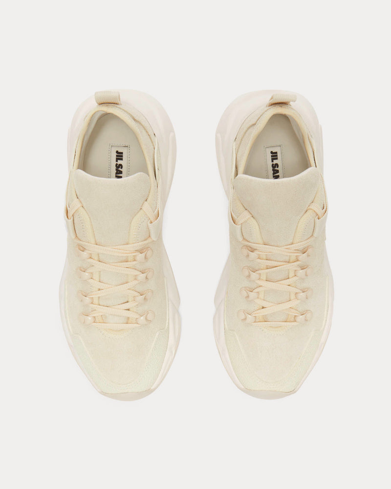 Jil Sander Suede Leather Milk Low Top Sneakers - 2