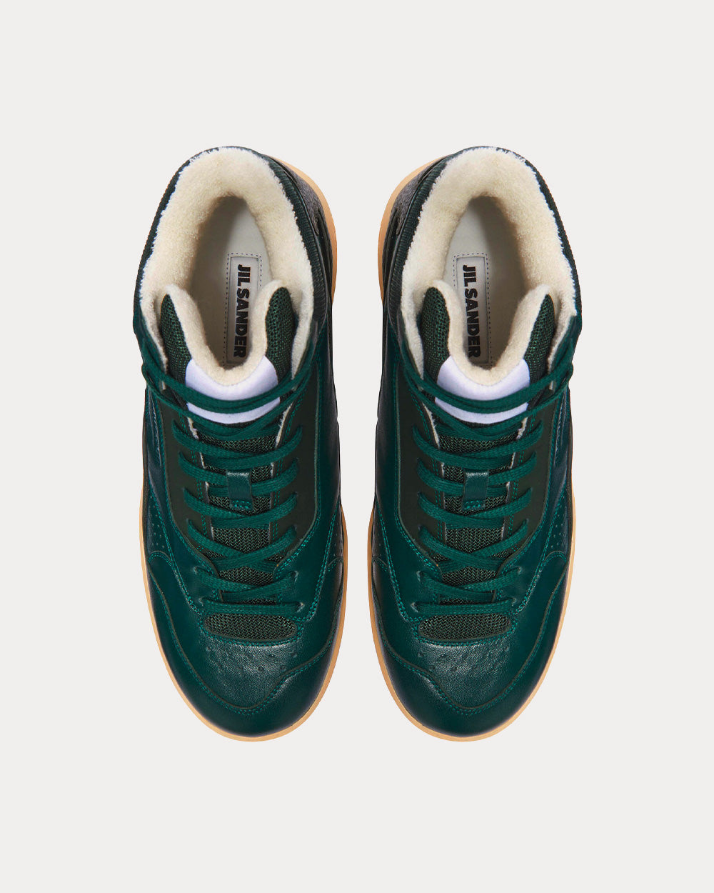 Jil Sander Basket Dark Green High Top Sneakers - 2