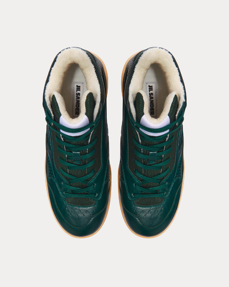 Jil Sander Basket Dark Green High Top Sneakers - 2