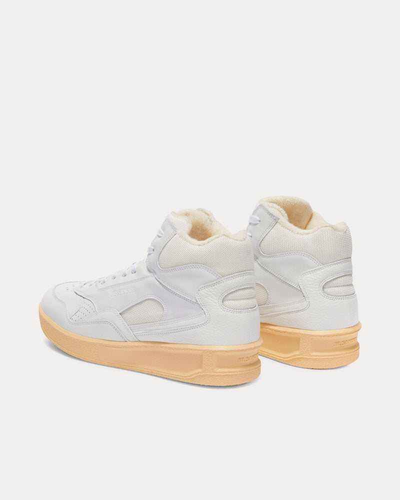 Jil Sander Basket White High Top Sneakers - 4