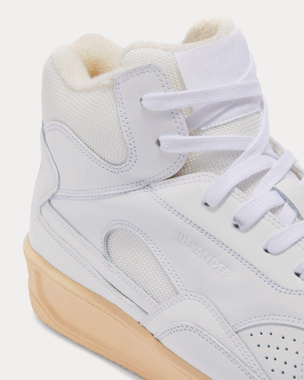 Jil Sander Basket White High Top Sneakers - 5