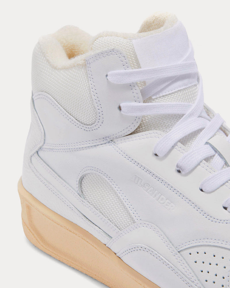 Jil Sander Basket White High Top Sneakers - 5