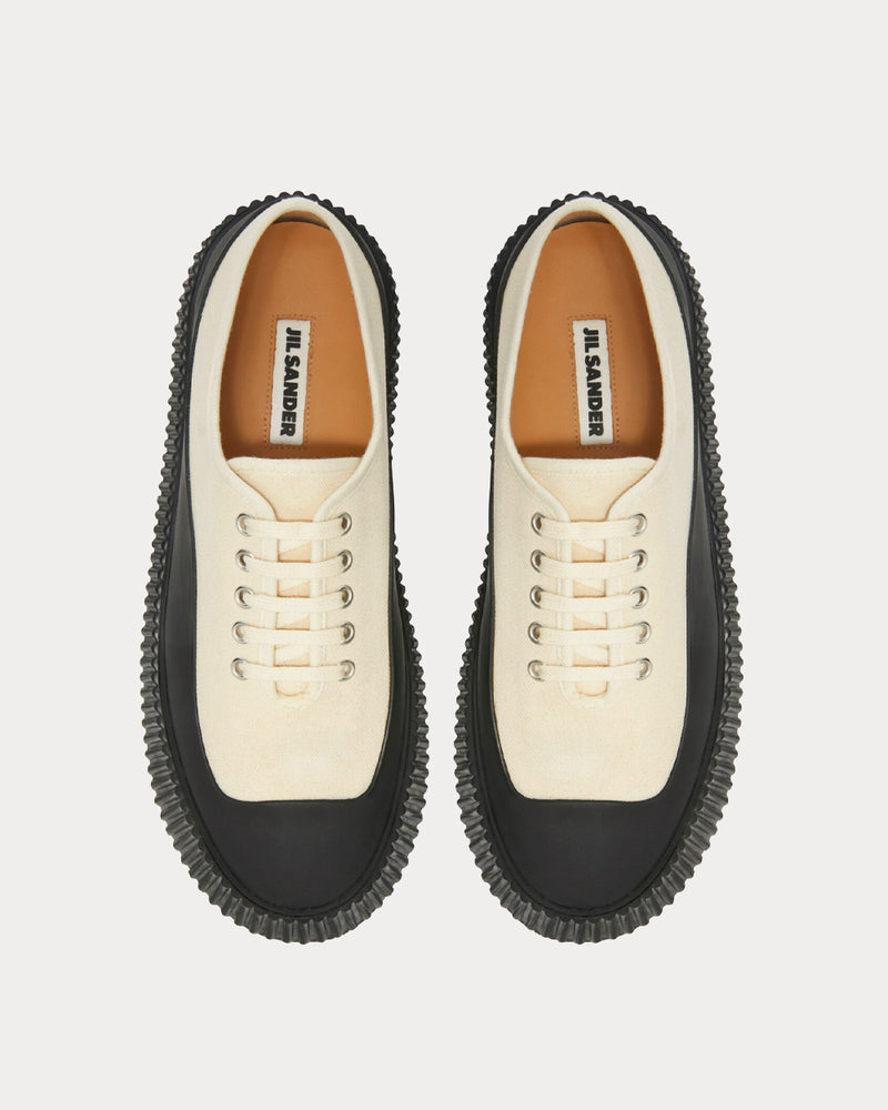 Jil Sander Canvas Natural Low Top Sneakers - 2